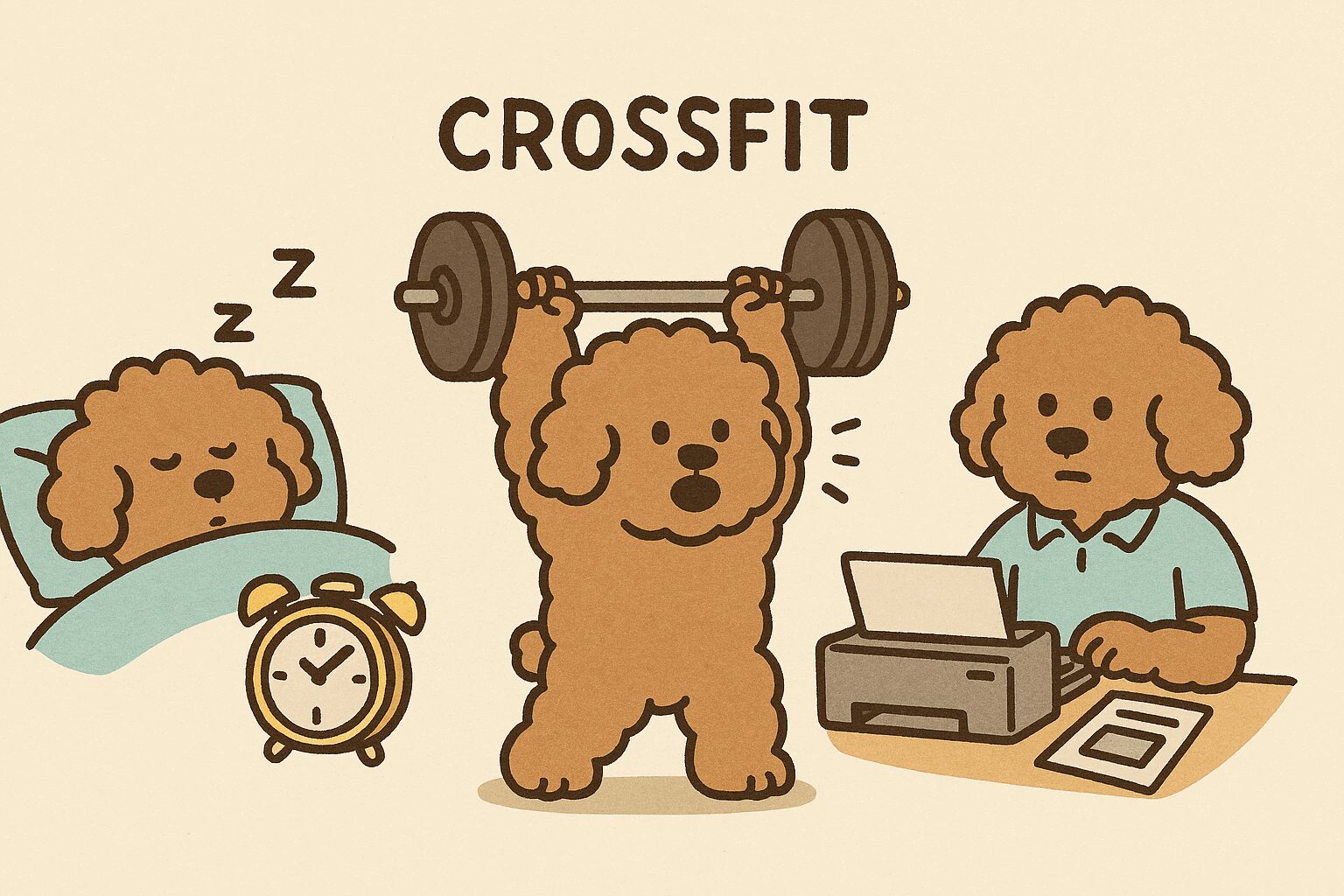 今日私もプードル！